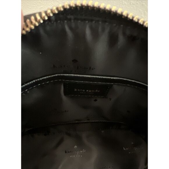 Kate Spade Black Pebbled Leather Sylvia Medium Dome Crossbody NWT - Picture 9 of 12